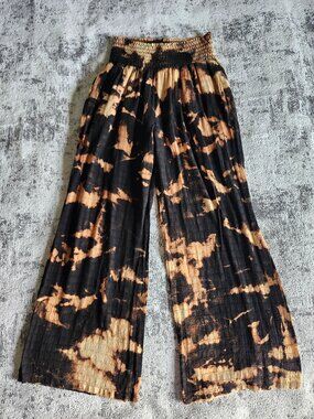 Cloud Bleached Custom Hand Dyed Batik Thin Beach Pants
